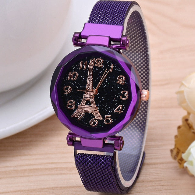 Luxury Starry Sky Stainless Steel Mesh Watches